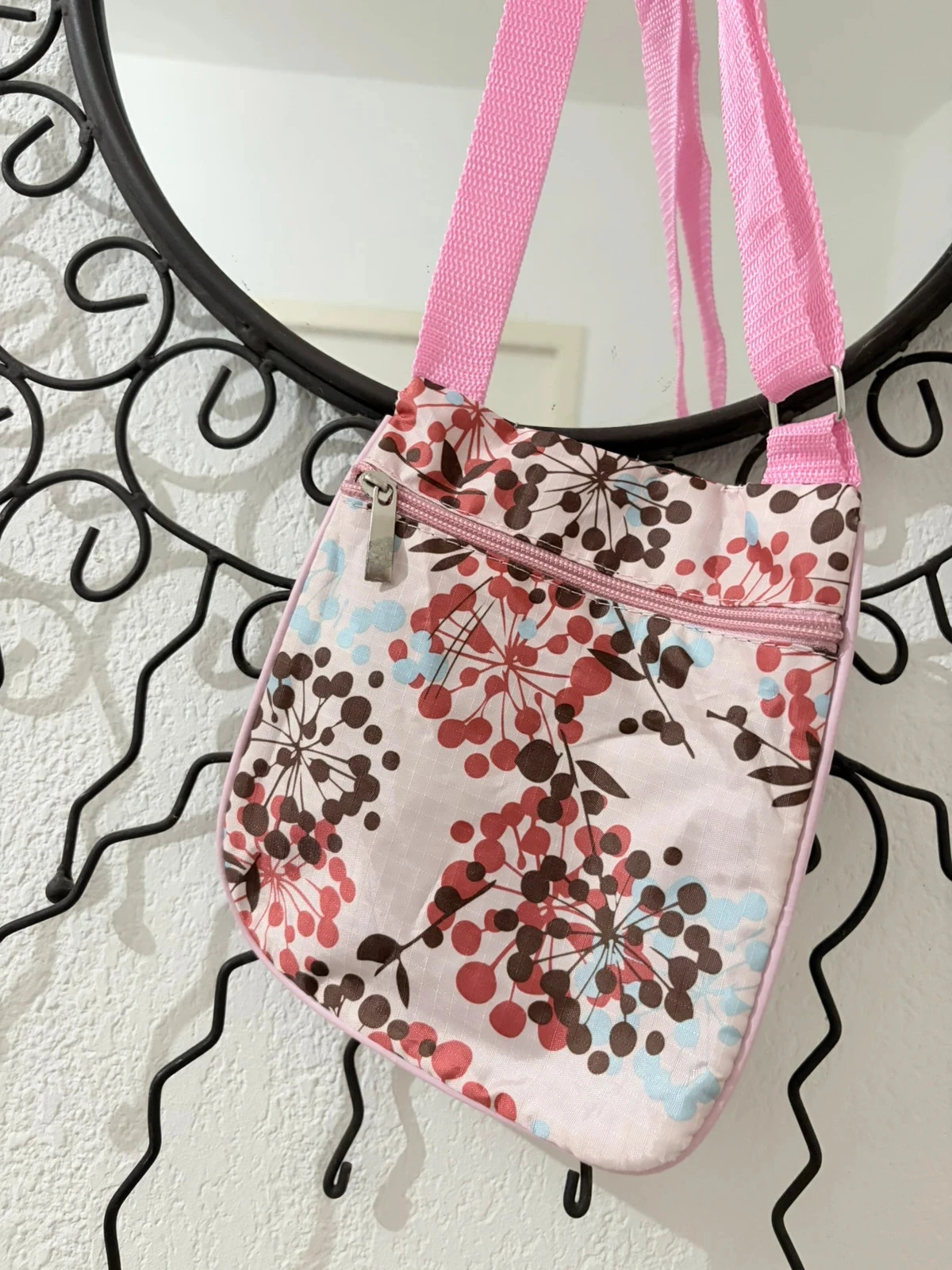 Bolsa tiracolo florida rosa - Estilo casual e prático – photo 4